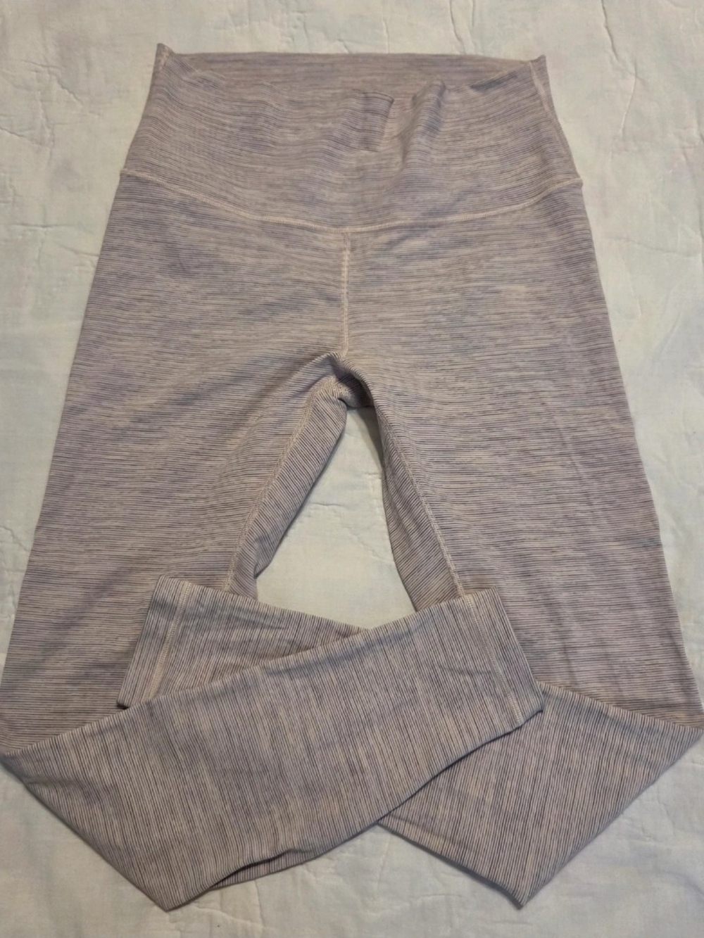 Lululemon 7/8 Lavender Striped Active Leggings 10